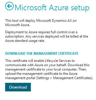 How to deploy AX 2012 R3 on Azure via LCS – AXAtoZ